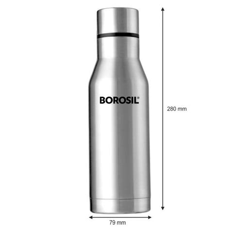 Borosil Aqua 750 Ml Flask Water Bottle Pack Of 1 Steel