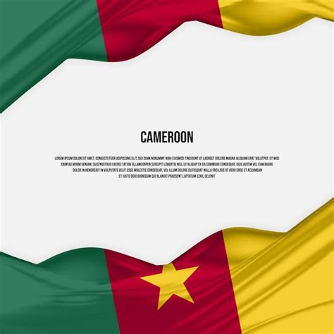 Premium Vector Cameroon Flag Design Waving Cameroon Flag Made Of