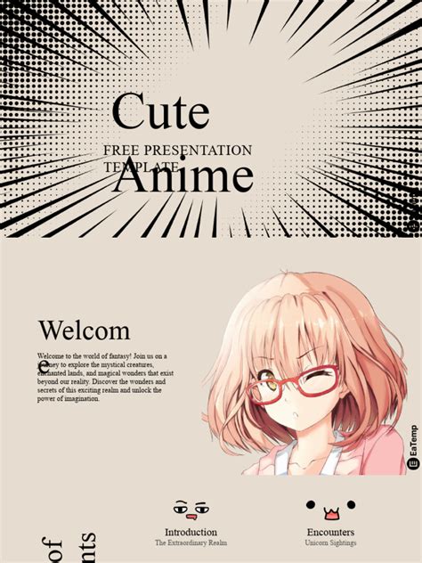 Cute Anime PowerPoint Presentation Template Template by EaTemp | PDF ...