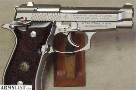 ARMSLIST For Sale Beretta 84FS Cheetah Nickel 380 ACP Caliber Pistol