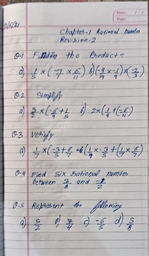 Class Maths Rational Numbers Worksheet Worksheet Class Ch