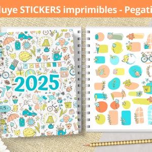 Agenda Con Pegatinas Stickers Semanal Para Imprimir Planeadores