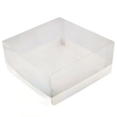 Caixa Para Torta 29x29x8 5cm Branco C 5 Unid Crystal Forming Lupel