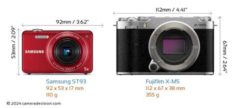 Samsung ST93 vs Fujifilm X-M5 Detailed Comparison