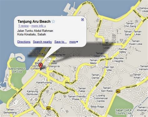 Tanjung Simpang Mengayau And Tanjung Aru Location Of Tanjung Aru Beach