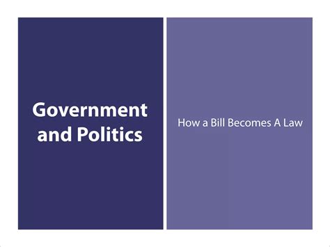 How A Bill Becomes Law Ppt