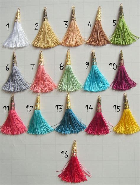 Silk Tassel Charms Tassels Set Jewelry Making Tassels Handmade Tassels How To Make Tassels