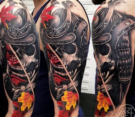 Samurai Skull Tattoo By Anastasia Agapova Post