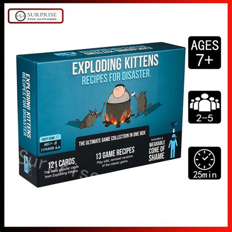 New Board Game Exploding Kittens Recipes For Disaster Deluxe Game Set