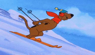 skiing, Cartoon GIF - GIFPoster