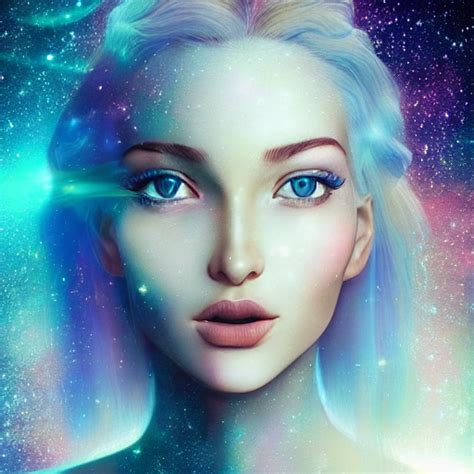 Ultra Realistic Photo Portrait Of Space Galaxy Princess Cosmic E