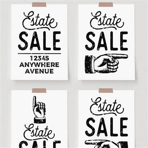 8.5x11" Estate Sale Signs