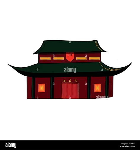 Sketch Of The Traditional Chinese House Vector Illustration Eps 10 Stock Vector Image And Art