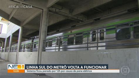 V Deo Linha Sul Do Metr Do Recife Volta A Funcionar Ap S Pane Ne G