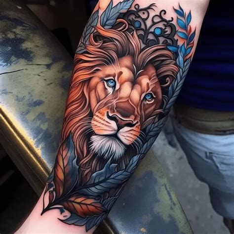 Lion on Forearm Tattoo - tattoogenda.com