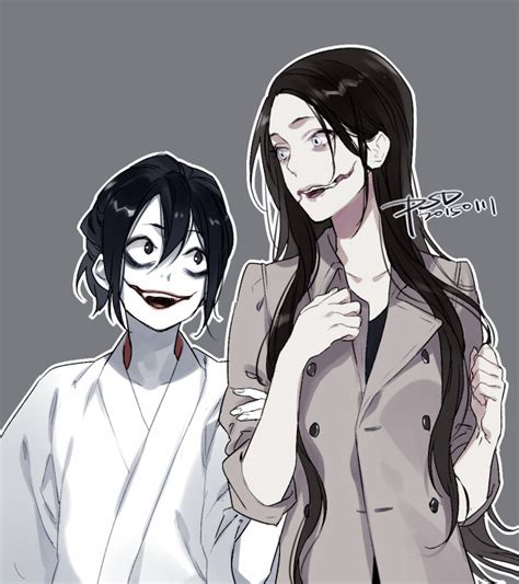 Kuchisake Onna And Jeff The Killer Original And 2 More Drawn By Psd