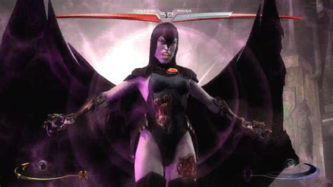 Injustice Gods Among Us Raven All Special Moves Meter Burns And