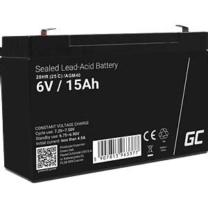 GC AGM40 15AH AGM Battery 6 V 15 Ah At Reichelt Elektronik