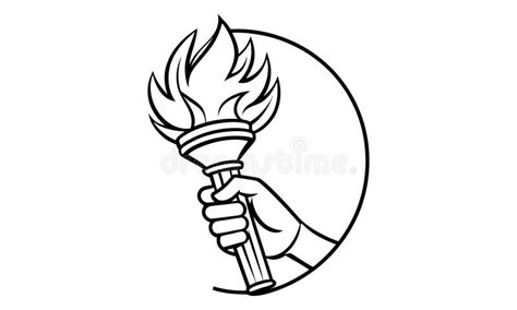 Hand Holding Flaming Torch Hand Holding Torch Icon Black Torch Icon