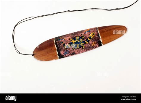 Bullroarer, Australian aboriginal instrument, aerophone Stock Photo - Alamy