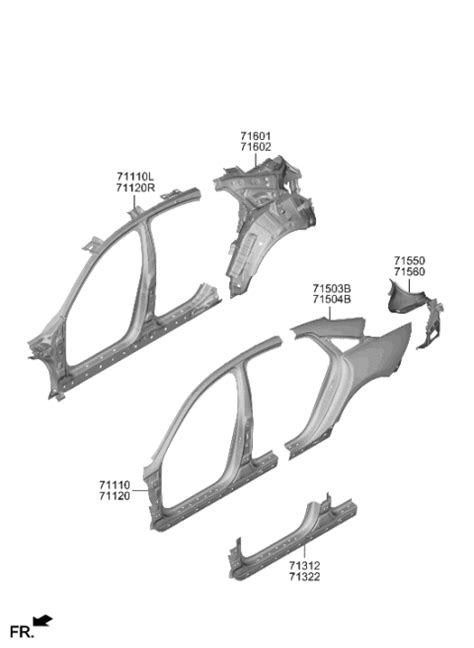 Kl Genuine Hyundai Extension Assy Qtr Otr Rr Rh