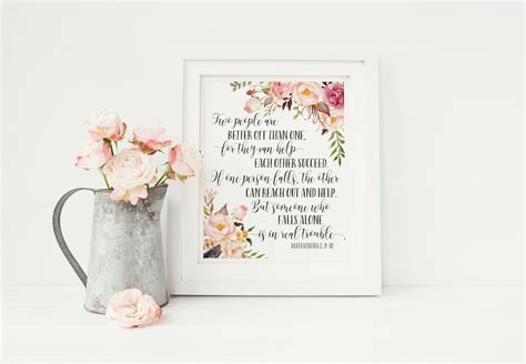 Wedding Bible Verse Two Are Better Than One Ecclesiastes 49 Etsy