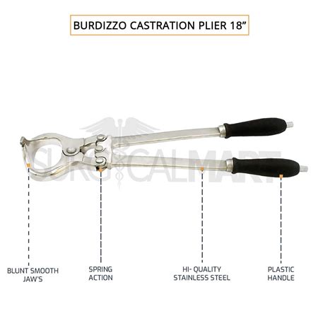 Burdizzo Castration Forceps Bloodless Castrator Veterinary Instrument