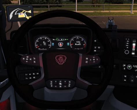 Scania S R Piano Black Steering Wheel V Ets Mods