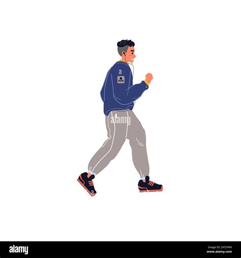 Flat cartoon running man character,sporty healthy lifestyle vector ...