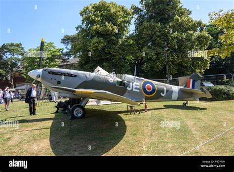 Supermarine Spitfire On Display In Trowbridge Park During The Armed