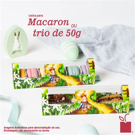 Caixa Para Macaron Ou Trio De G Garden Pacote Unidades A