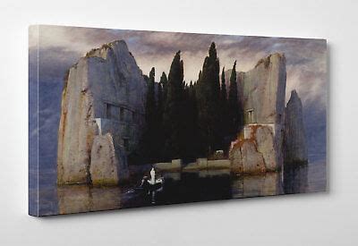 Arnold Bocklin L Isola Dei Morti Quadro Stampa Su TELA Canvas Vernice