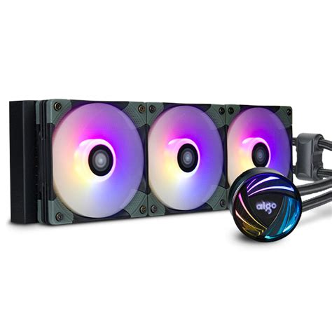 Buy aigo AT360 360mm Black CPU Liquid Cooler AIO RGB Water Cooling ...