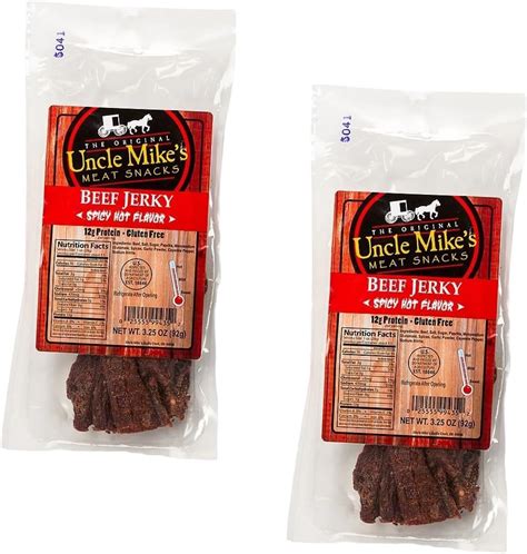 Amazon Uncle Mike S Beef Jerky Snacks Gluten Free Bags Tasty