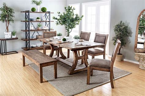 Furniture of America | CM3829T-77 Gianna Rustic Dining Room Set ...