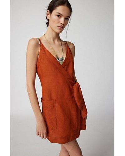 Linen Wrap Dresses For Women Up To 76 Off Lyst