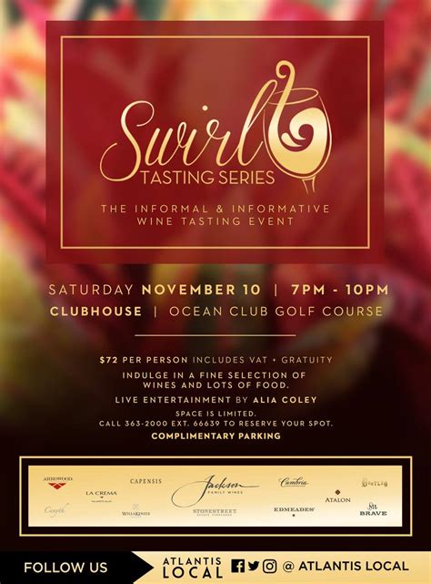 Atlantis - SWIRL is back! Join us November 10th, for the return of your