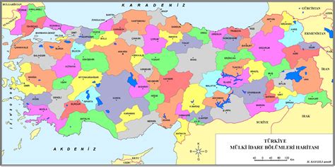 Turkey provinces map - Provinces of Turkey map (Western Asia - Asia)