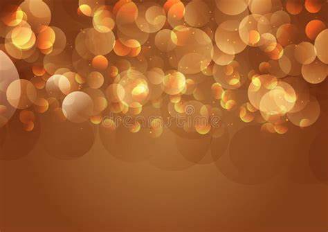 Golden Bokeh Lights Background Stock Vector Illustration Of Lights