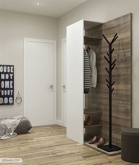 Оформление вешалки для курток в квартире | Home office design, Home ...