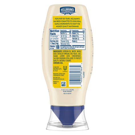 Hellmann's Real Mayonnaise Squeeze Bottle - Shop Mayonnaise & spreads ...