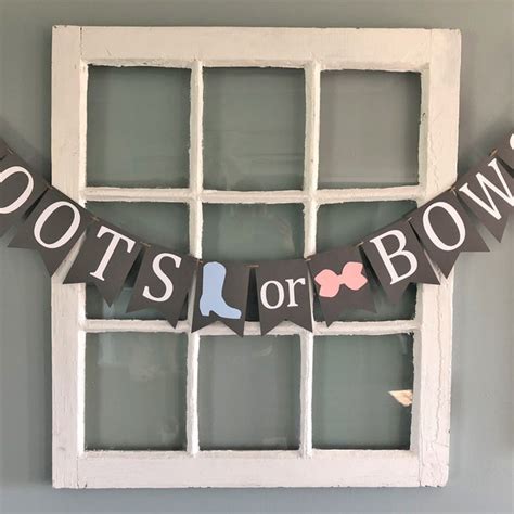 Boots Or Bows Gender Reveal Decorations Etsy