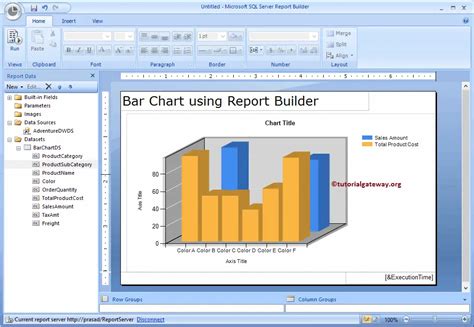 Create Bar Chart In SSRS Report Builder