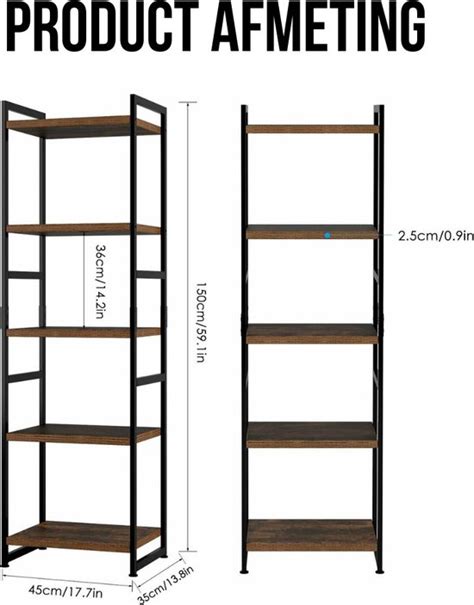 Amerce Industriele Kast Tier Multifunctioneel Hout Metaal