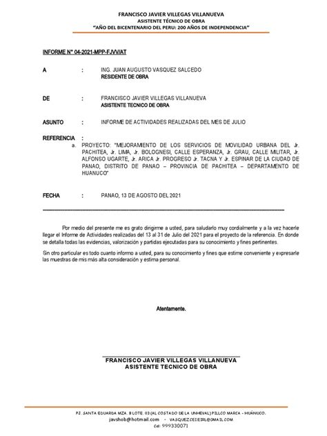 Informe #02-Asistente Tecnico | PDF | América del Sur | Perú 