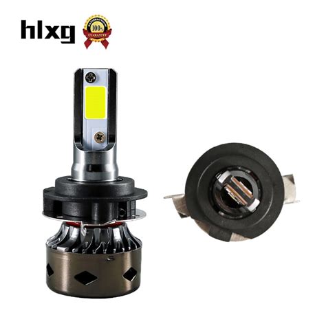 HLXG 2PCS 12000LM H7หลอดไฟLEDอะแดปเตอรซอกเกตLedไฟหนาCanbusฟรรถยนต