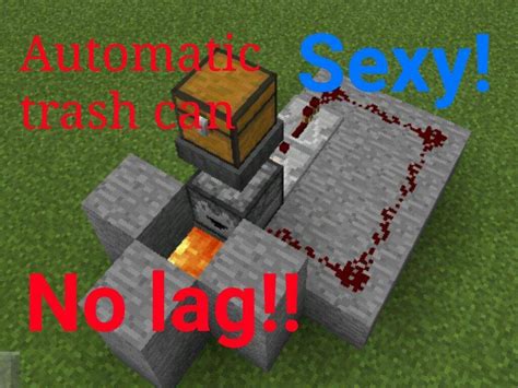 How To Make A Automatic Trash Can Minecraft Amino Trash Can