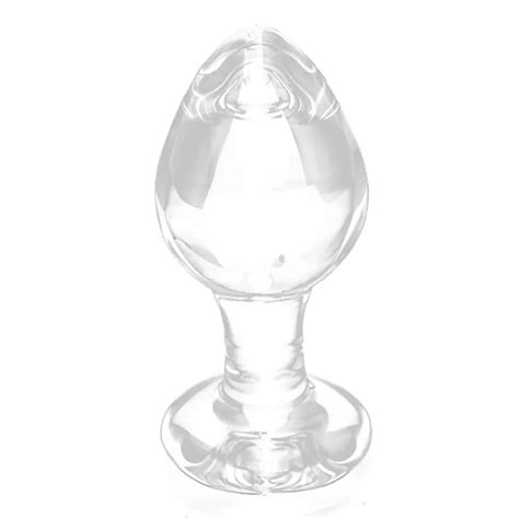 Sex Toys Big Head Large Pyrex Glass Butt Anal Plug Bead Crystal Dildo