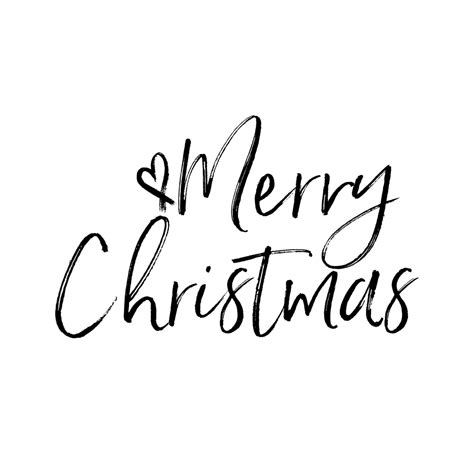 Merry Christmas And Heart Text Overlay Png Clip Art Brush Etsy