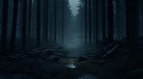 A dark forest full of magic | AI-generated image